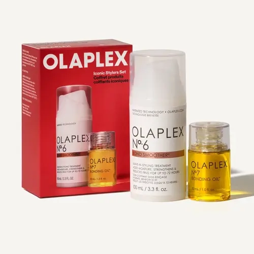 OLAPLEX Iconic Stylers Holiday Gift Set, Nº.6 Bond Smoother + Nº.7 Bonding Oil for Frizz & Shine