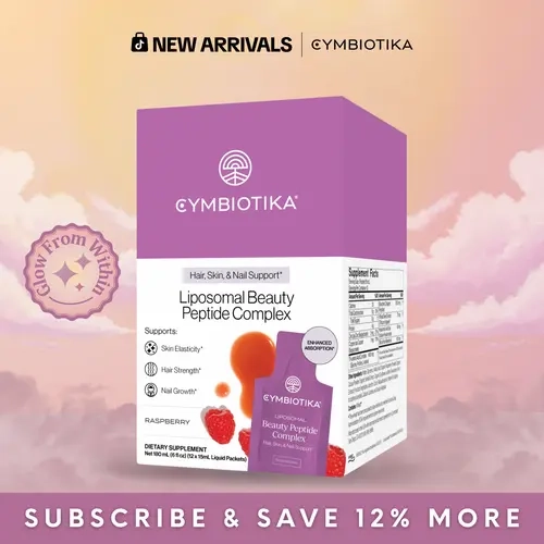 New | Liposomal Beauty Peptide Complex | 12 Packets | Liquid Collagen for Hair Skin & Nails | VERISOL Bioactive Collagen Peptides | CERAMOSIDES | Improve fine lines & wrinkles | Hair & Nail Growth & Strength | Skin Hydration & Elasticity | Raspberry