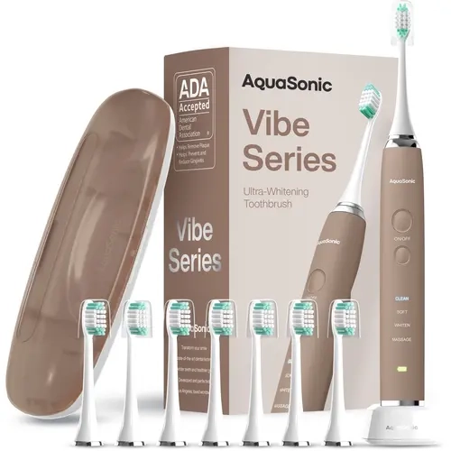 Vibe Series Neutrals Collection - Sonic Whitening Toothbrush/ADA Accepted | AquaSonic
