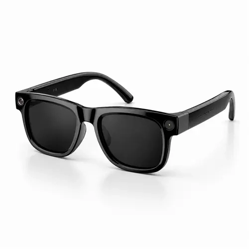 HAWKRAY AI Smart Glasses (Classic Shape) - 8MP Camera Smart Sunglasses, Bluetooth Audio, Voice Ctrl, Real-Time Translation, Live Translate, 4GB Storage, Hands-Free Video Recording Wearable Tech