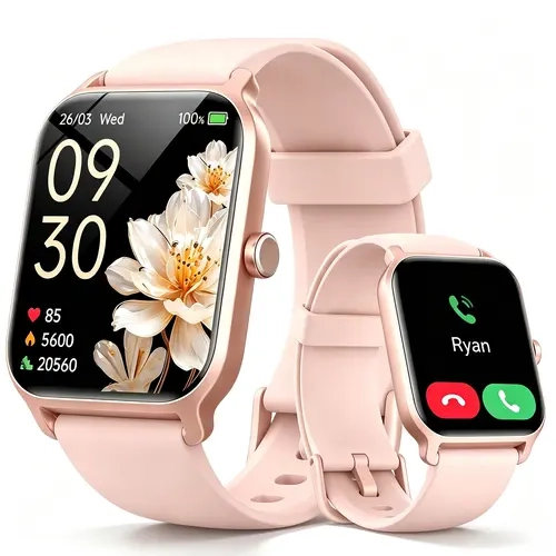 2.01" Touchscreen Sports Tracking Smartwatch for Men - Step Tracker Watch, Fitness Device with Message Reminder, Alarm, Timer, Music Control, Comfortable Strap, iOS & Android Compatible, Tech Meets Fashion Cool Gifts for Adults Mini Useful Gifts