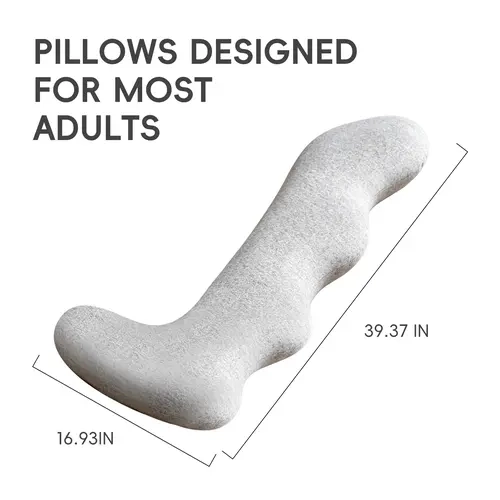 Full-Body Ergonomic Support Bolster Pillow for Side Sleepers – Cooling Breathable Body Pillow for Back, Belly, Hips & Legs, Pregnancy & Maternity Comfort, Body Alignment Support for Restful Sleep