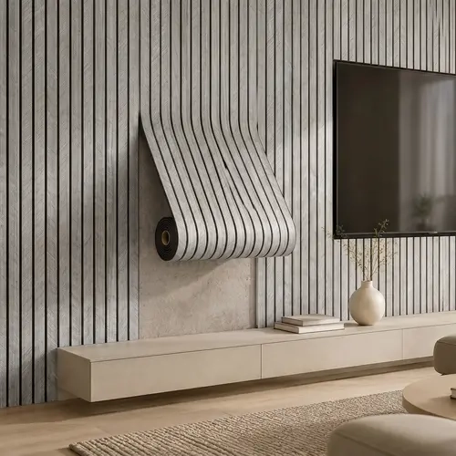 Modern Luxury Gray 3D Woodgrain Peel and Stick Wallpaper Roll - 40x300cm IXPE Material, 3mm Thick Durable Textured Neutral Wallpaper, Wear-Resistant Easy Install, for Interior Wall Feature Walls Home Improvement