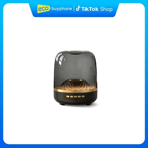 Refurbished Premium Crystal LED Bluetooth Speaker with LED Lights, Transparent Dome, Ambient Glowing Interior - Wireless Desktop Speaker for Room Decor