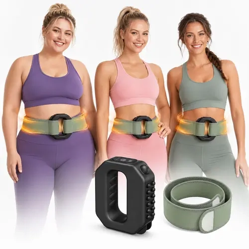 R10 Wearable Fascia Therapy Ring 2026 New, Hands-Free Waist & Back Muscle Soother, Flexible Adjustable Belt Fits Waist Up To 55 Inches, Wireless Rechargeable Portable Massager, Holiday Gift for Parents, Black Friday & Xmas Present