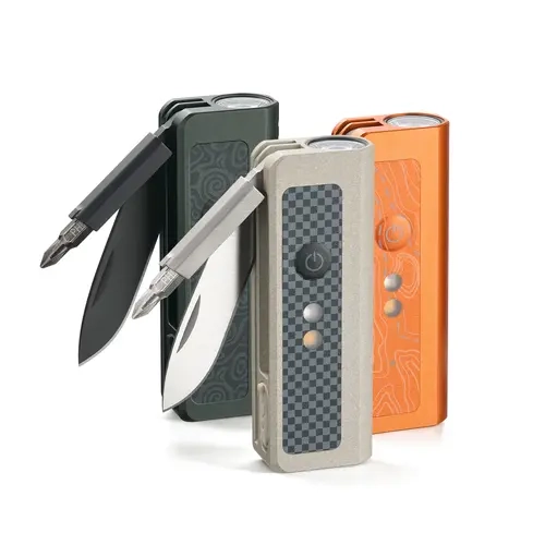 OKNIFE MK Multitool with 9Cr18MoV Blade, Rechargeable LED Flashlight, Magnetic Quick-Swap Screwdriver Bits, Sturdy Pocket Clip - Portable EDC Hand Tool, Tools and Gadgets for Home Repair, Camping, Mens Gifts for Boyfriend (Cool, Unique for Adults) toolupg