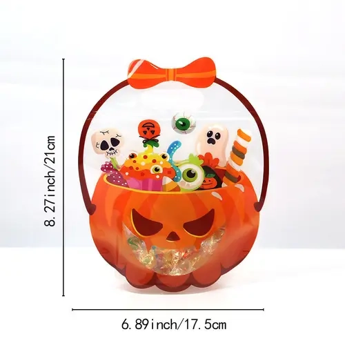 Pot Shape Halloween Candy Storage Bag for Children, Portable Witch Cauldron, Self-Sealing Stand-Up Pouch for Fun Party Favors & Cookies