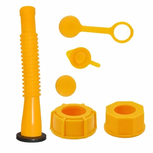 Gas Can Spout Replacement Kit, 3-Pack Flexible HDPE Pour Spouts with Controlled Pour, Includes Caps & Leak-Proof Gaskets, Universal Fit for 1/2/5/10 Gal Plastic Cans, Outdoor Fueling Car Repair Tool Upgrade