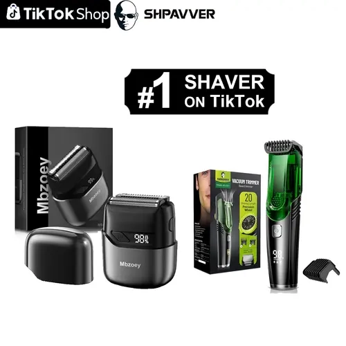 [all in one bundle]Mbzoey Foil Shavers for Men, Mini Razor, Compact Face Shaver, SHPAVVER Vacuum Beard Shaver for Men,Father’s Day Gift tiktokshopbacktoschool