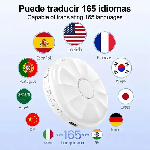 Portable Wireless Bluetooth Translator Pen - Stable Connection, Real-Time 165-Language Translation, Accent Adaptation, Spanish & English Practice Tool, Restaurant Scenario Helper