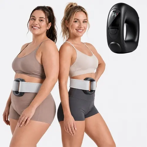 Turbo-Vibe Fascia Ring Compact Massage Belt - Rechargeable Hands-Free Full Body Device, 6 Speed Modes, Mini Ab Training Tool for Muscle Recovery, Cool Gifts for Adults