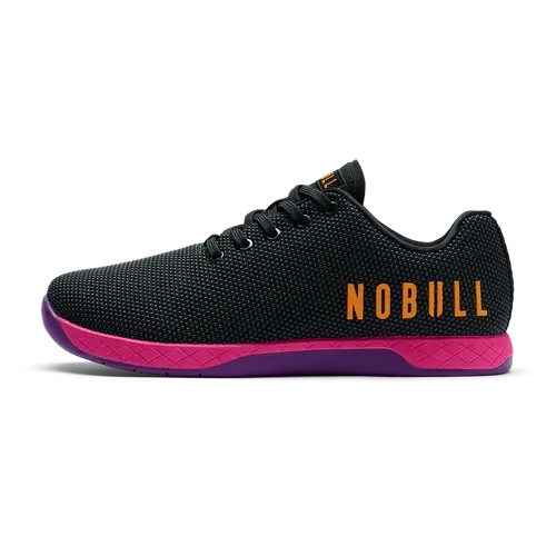NOBULL Women's Outwork Shoe in Jet Black Signal Pink - OG Strength Training Shoe, Durable Gym Trainer, Lifting Sneaker