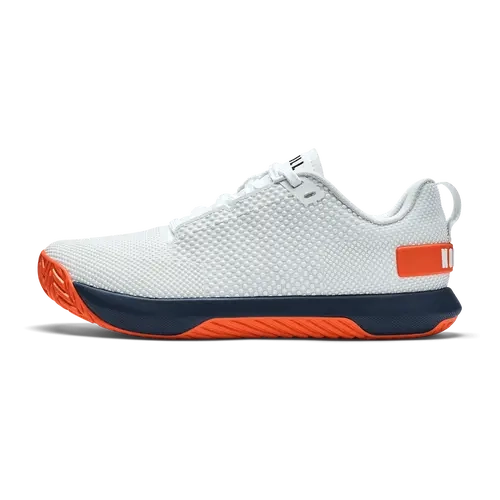 NOBULL Men's Outwork Flex Shoe in Classic White Cayenne - OG Strength Training Shoe, Durable Gym Trainer, Lifting Sneaker
