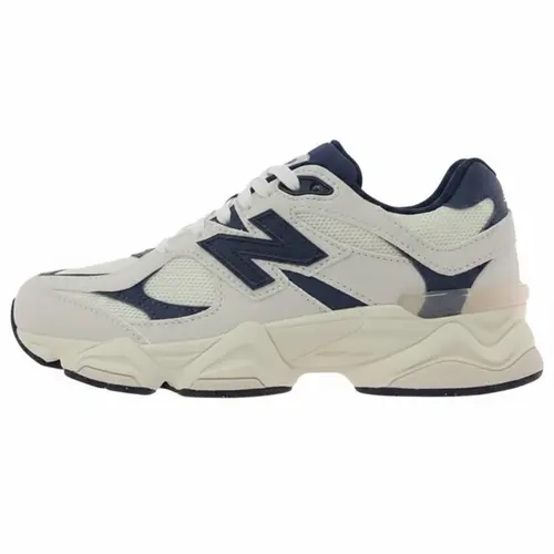 NEW BALANCE Women's & Youth 9060 "Blueberries & Cream" Casual Sports Shoes - White with Navy Accents, Comfortable Fit