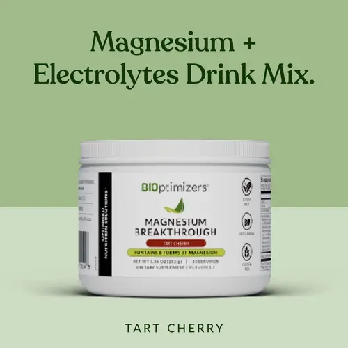 BIOptimizers Magnesium Breakthrough Drink –8 Forms of Magnesium + Electrolytes, Powder for Sleep, Hydration & Recovery, 365-Day Guarantee