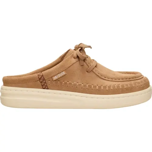 HEYDUDE Harper Mule Crafted Suede - Comfortable Slip on Shoes for Women