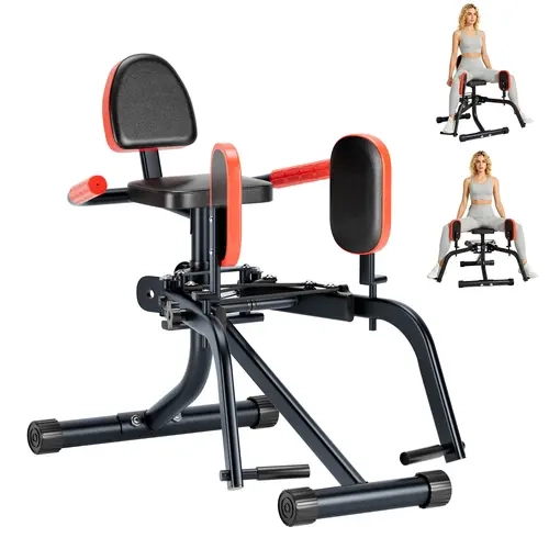 Trainer, Adjustable Hip Abductor Machine with 3-Level Resistance & Rotating Seat, Home Gym Glute Workout Equipment, 150KG Capacity