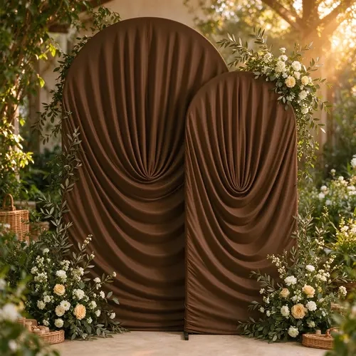 Fitted Spandex Stretch Arch Backdrop Cover for 6ft+7.2ft Round Top Arch Stand, Decor for Weddings, Birthday Party Decorations, Bride Decorations, Photo Backdrop (Stand Not Included)