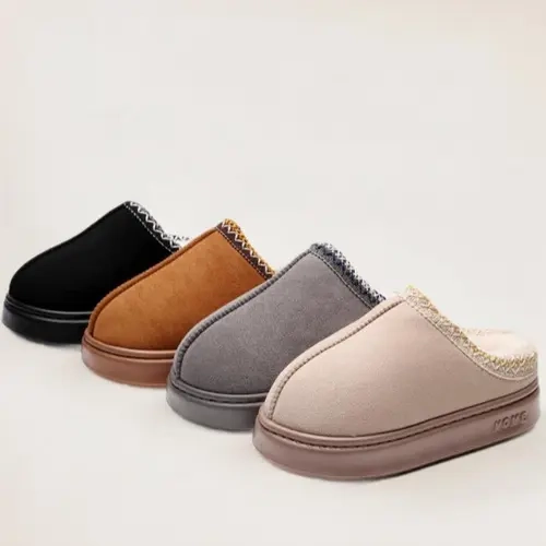 Women Winter Home Slippers Warm Thick Sole Fluffy Couple Indoor Casual Furry Slippers