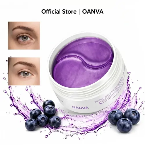 [NEW]Blueberry Caffeine Hydrogel Eye Mask, Collagen Under‑Eye Patches, Depuff & Brighten Dark Circles, Hydrating Gentle for Sensitive Skin