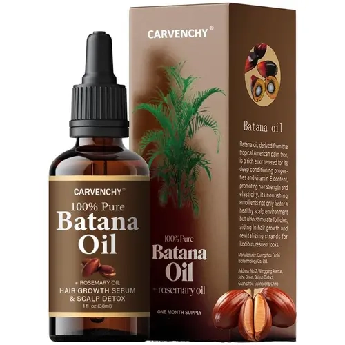 Organic Batana Oil Hair Growth Oil Serum with Rosemary & Vitamin E - All Types Haircare Treatment, Scalp Health Booster, Thickening, Stronger Locks, Hair Growth Products