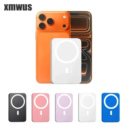 2026 New 5000mAh Magnetic Wireless Power Bank, Portable Charger for iPhone 12-17 Series, Compatible with MagSafe Cases