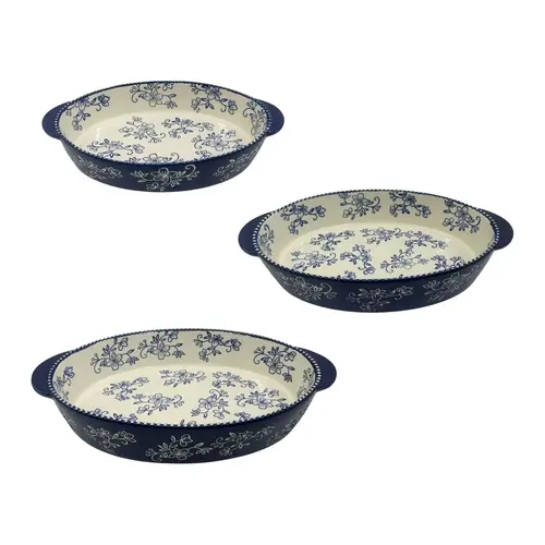Temp-tations 3-Piece Oval Nesting Bakeware Set
