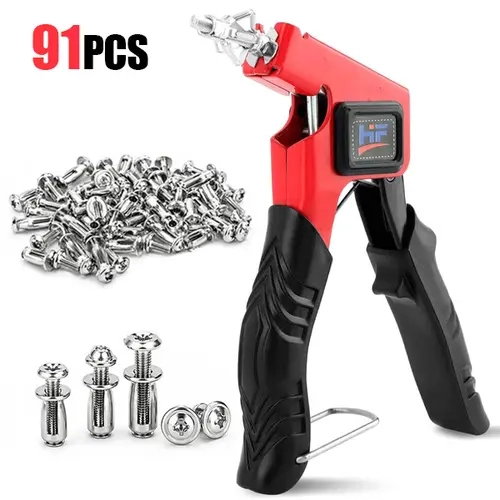 91Pcs Heavy-Duty Carbon Steel Petal Jack Nut Assortment Kit - Hand Tools Hardware with Assorted Sizes M4-M5-M6 Hollow-Wall Metal Anchors, Installation Plier, Fasteners for Drywall, Home DIY Maintenance (for DIY Users)