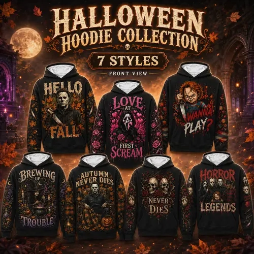 Unisex Soft Fabric Loose Long-Sleeve Halloween Horror Legends Costume Pullover Hoodie, Multi-Size Floral Maple Skull Print Spooky Fall Streetwear Sports Top