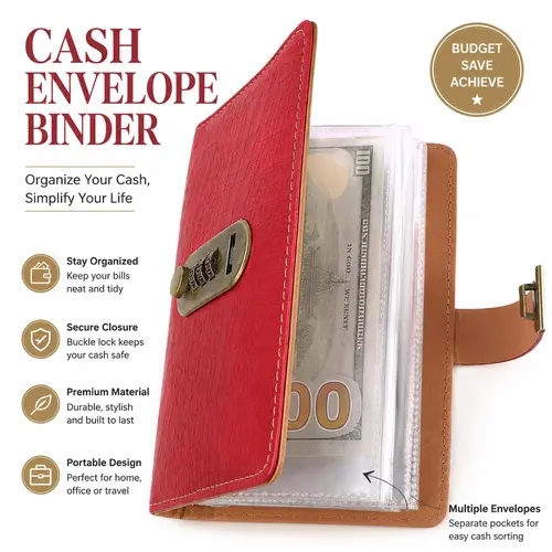 Money Book For Cash - Envelopes Money Saving Book With Password Lock - Loose Change Saving Storage Budget Binder