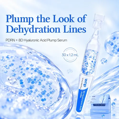 [WNP Official] WNP Plump Serum | 3% 8D Hyaluronic Acid + PDRN Blue Beads | Ultra-Low Molecular HA & 10 Peptide Complex | Long-Lasting Hydration for Plump | Smooth, Firm-Looking Skin