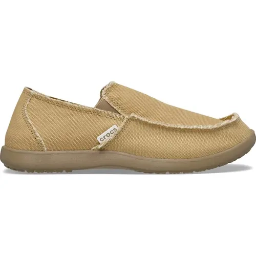 Crocs Men’s Santa Cruz Canvas Loafers - Casual, Flat, Durable Casual Shoes, Slip-On Walking Footwear for Men
