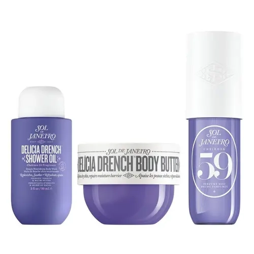 Sol de Janeiro The "Spider Magnet" Bundle | Delícia Drench Shower Oil, Delícia Drench Body Butter, and Chierosa 59 Perfume Mist (90ml + 75ml + 90ml)