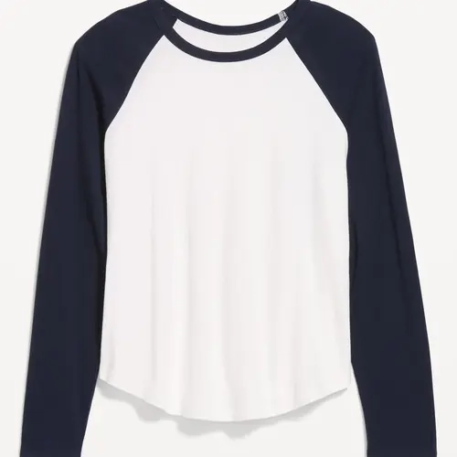 Old Navy Women's EveryWear Long-Sleeve Raglan Baseball T-Shirt