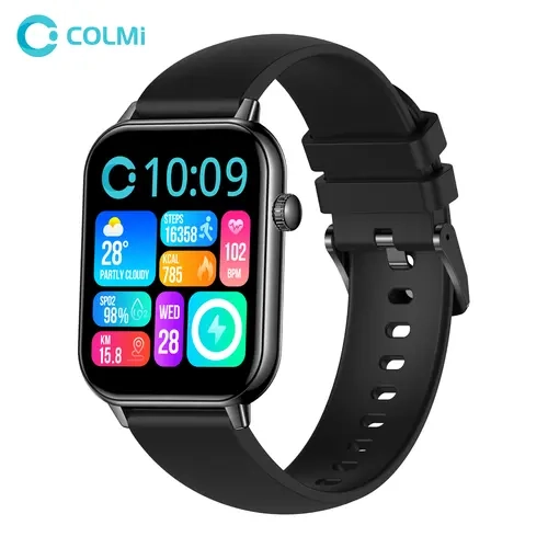 COLMI C28 Calling Smart Watch - 7mm Ultra-Slim Glossy Zinc Wearable, 1.93" AMOLED HD Display, AI Voice Assistant (Da GPT), 100+ Sports Modes, Health Monitoring, Bluetooth Calls, IP6X Water Resistance, Android/iOS Compatibility, Smart Watch Compatibility