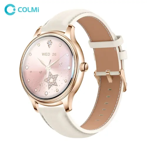 COLMI L28 Women's AMOLED Smartwatch - Ultra-Thin 7.9mm 1.32'' AMOLED Screen, Bluetooth Calling, 100+ Sports Modes, Health Monitor, IP68 Waterproof Wearable, Android Compatible, Fast Charging for Daily Use