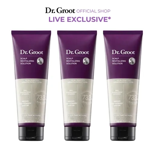 [Live Exclusive] Dr. Groot Hair Thickening Conditioner Trio