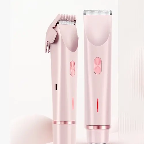 Women's 2-in-1 Dual-Head Electric Trimmer - Body Groomer & Shaver, IPX7 Rated Wet-Dry Safe, Cordless Type-C Rechargeable Personal Care Tool for Underarms Arms, Portable Travel Essential Self Care Gift