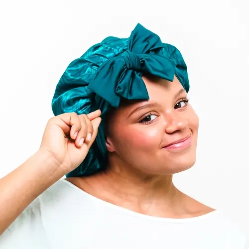 Luxe Satin Bonnet - Azure Swirl
