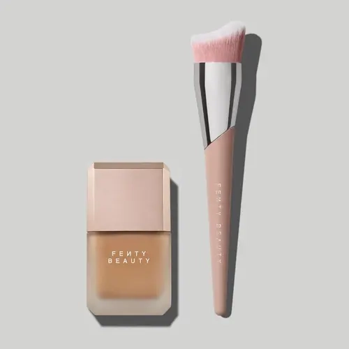 Fenty Beauty Fluid Flex Foundation + Brush: Pro Filt’r Fluid Flex Natural Matte Longwear Foundation + Fluid Flex Foundation Brush 165