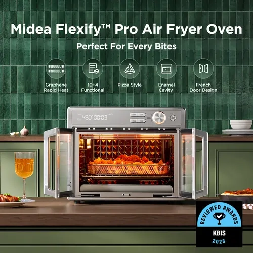 Midea Flexify Pro French Door Air Fryer Toaster Oven, 26.4 QT