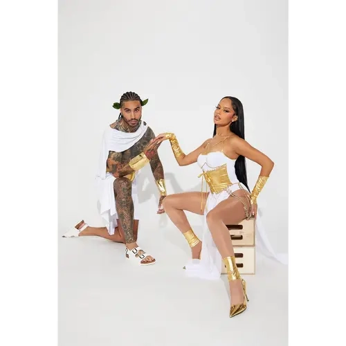 Goddess Energy 3 Piece Costume Set - White/combo