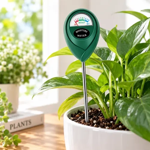 7 in Analog Soil Hygrometer Sensor - No Batteries Required, Portable, Plant-Friendly, Accurate Moisture Reader, Dry/Moist/Wet Indicator, Indoor-Outdoor Soil Tester for House Plants, Garden Care