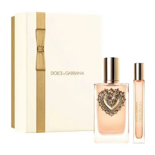 Dolce & Gabbana Devotion 2-Piece Gift Set For Women | EDP 100ml + 10ml Travel Spray | Gourmand Floral Luxury Perfume Set