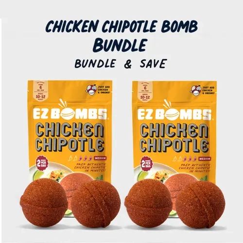 Chicken Chipotle Bomb bundle by EZ Bombs - Seasoning Spice Bombs for Authentic Mexican Tinga Dishes