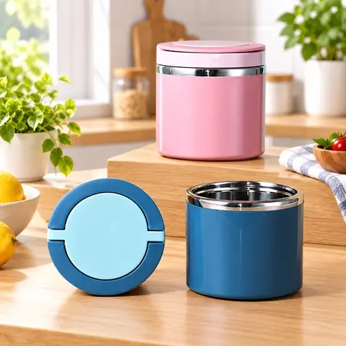 21.3oz Leakproof Stainless Steel Food Container with Handle - Bento Lunch Box for Kitchenware Tableware, Ideal for Meal Prep & Office Workers, Portable Camping Accessory