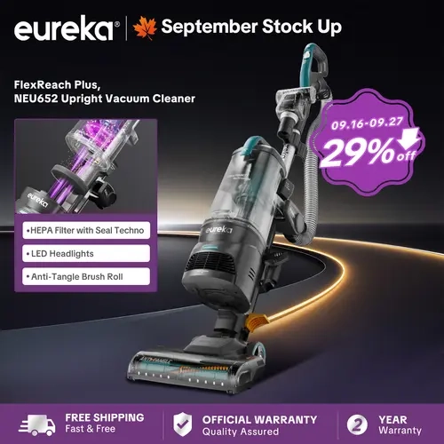 Eureka Upright Vacuum Cleaners for Home, FlexReach Plus, NEU652