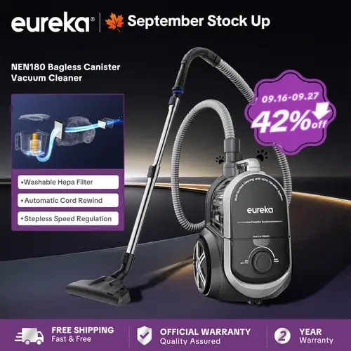 Eureka NEN180 WhirlWind Bagless Canister Vacuum Cleaner, Vacuum for Hardwood Floor, Carpet