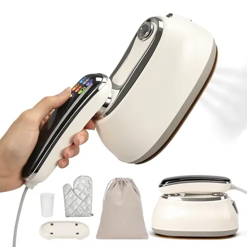 BougeRV 2-in-1 Portable Travel Irons & Garment Steamer, Corded Device, 15s Fast Heat-Up, 6 Modes, LED Display, 180° Swivel Handle, 160ml Water Tank, Compact Form, Small Size, Steamer for Clothing for Home & Travel