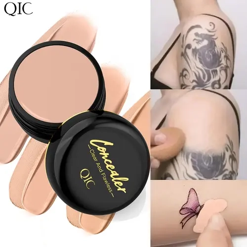 Full Coverage Concealer Balm Cream - Lightweight Matte Makeup, Buildable for Dark Circles & Blemishes, Waterproof Long-Lasting for All Skin Types, Flawless Natural Finish (Box Packaging, Beauty & Personal Care Makeup Product)